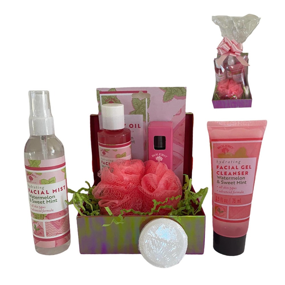 Watermelon & Mint Bath & Body Gift Basket Set Valentines Day Gift Basket